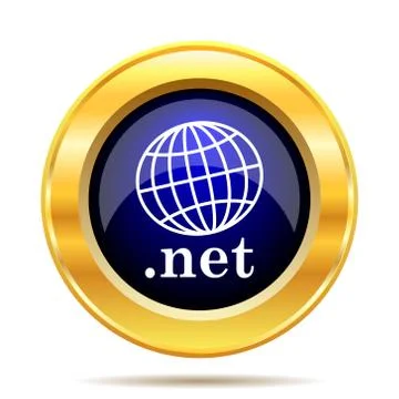 .net icon. Internet button on white background.. Stock Illustration
