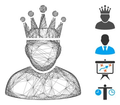 Net King Vector Mesh Stock Illustration