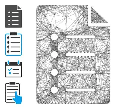 Net List Page Vector Mesh Stock Illustration