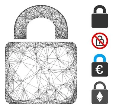 Net Lock Vector Mesh Stockillustratie