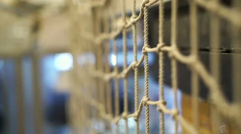 Net made from Manila rope. abstract handcraft and decoration function 動画素材 69042852