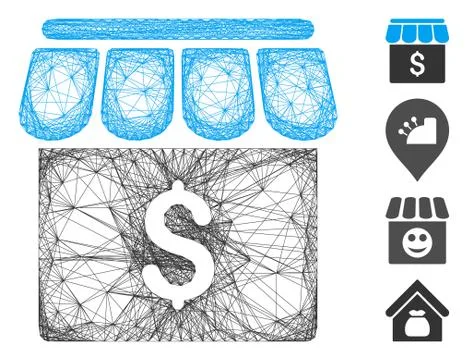 Net Market Vector Mesh Stock Illustration