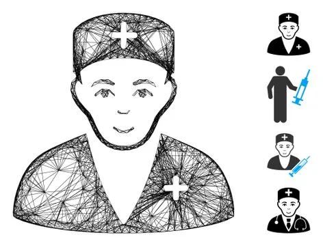 Net Medic Vector Mesh 库存插图