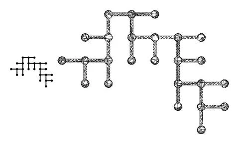 Net Mesh Binary Circuit Icon Stock Illustration