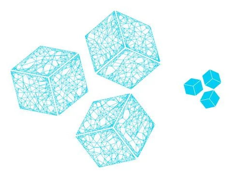 Net Mesh Sugar Cubes Icon Stock-Illustration