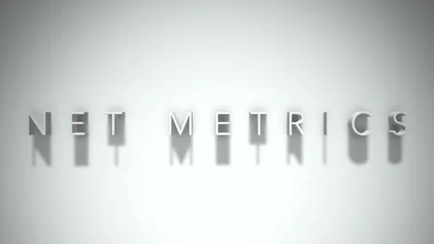 Net metrics 3D title animation with shadows on a white background Stock-Footage 297456505