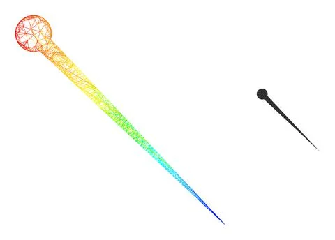 Net Needle Mesh Icon with Rainbow Gradient Illustrazione stock