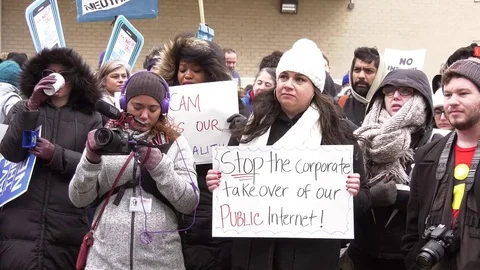 Net Neutrality rally in Washington, DC Video stock 83434898