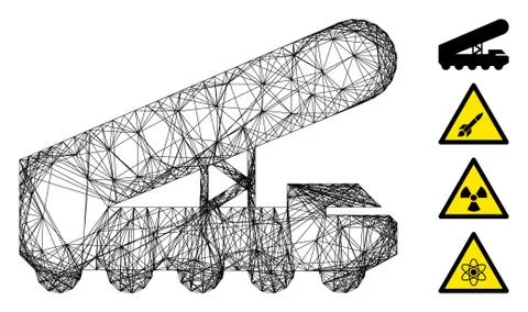 Net Nuclear Rocket Launcher Vector Mesh 库存插图