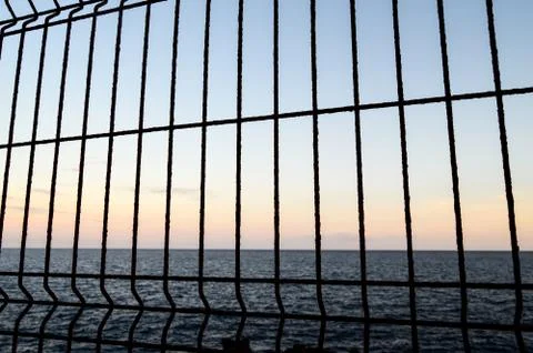 Net over the atlantic ocean Stock Photos