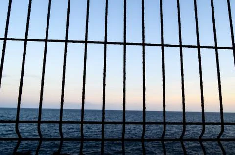 Net over the atlantic ocean Foto stock