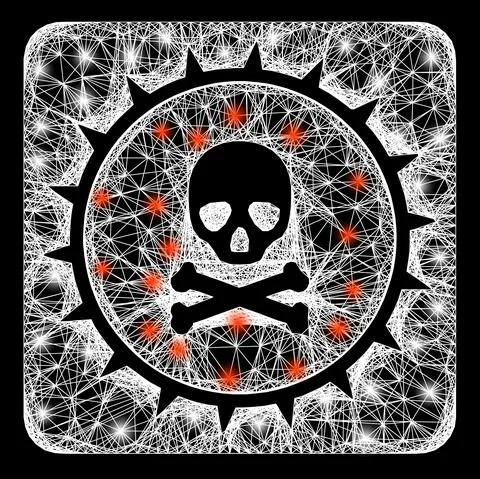 Net Pandora Box Web Mesh with Bright Glitter Dots Stock Illustration