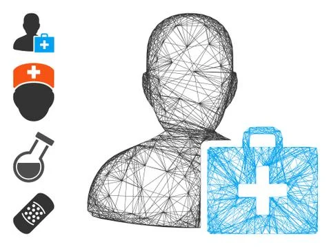 Net Paramedic Vector Mesh イラスト素材