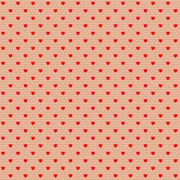 Net pattern with hearts Illustrazione stock