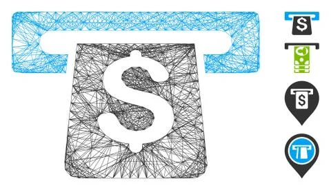 Net Payment Terminal Vector Mesh Stock Illustration