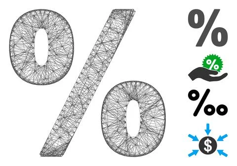 Net Percent Vector Mesh Stock Illustration