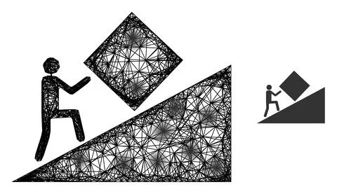 Net Pointless Task Icon with Spots Stock Illustration