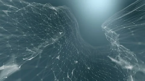 Net polygonal wireframe landscape. Drawing motion graphics animation background Stock Footage 113605791