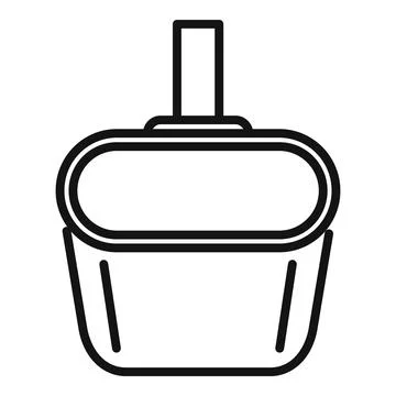 Net pool icon outline . Cleaning swimming Stock Illustration