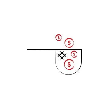 Net profit 2 colored hand drawn icon. Net profit colored element illustration Stock Illustration