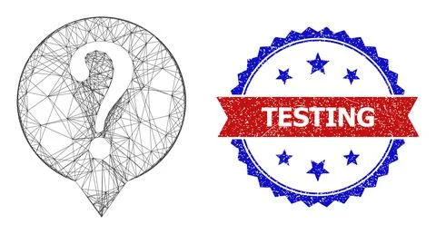 Net Query Web Mesh and Textured Bicolor Testing Watermark Stock Illustration