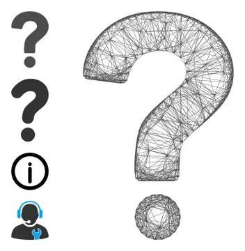 Net Question Vector Mesh 스톡 일러스트