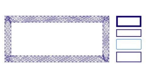Net Rectangle Frame Vector Mesh 스톡 일러스트