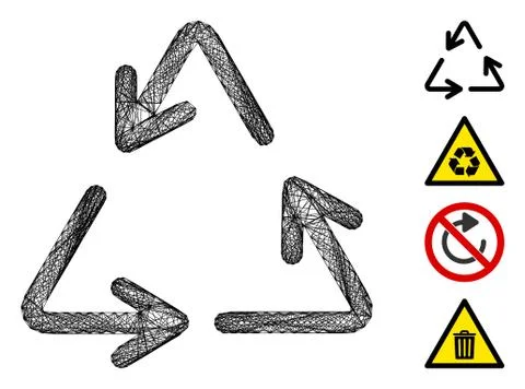 Net Recycle Vector Mesh Illustrazione stock