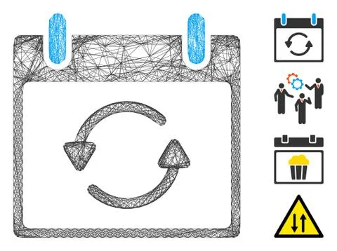 Net Refresh Calendar Day Vector Mesh Stock Illustration