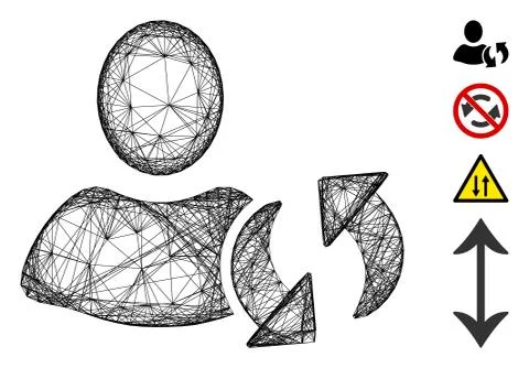 Net Refresh Vector Mesh Illustrazione stock