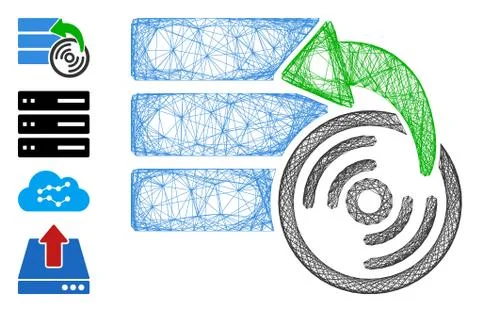 Net Restore Database Vector Mesh 스톡 일러스트