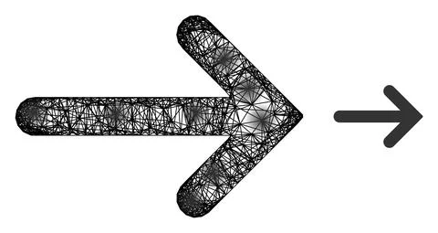 Net Right Arrow Icon with Spots イラスト素材