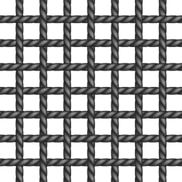 Net of rope in black design Stock Illustration
