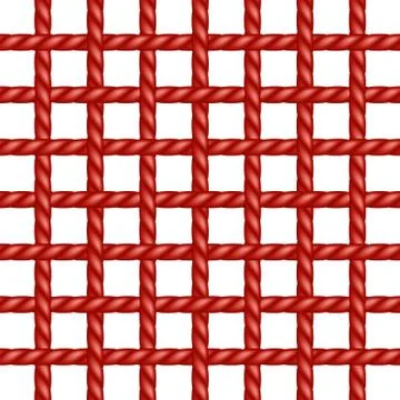 Net of rope in red design Stock Illustration