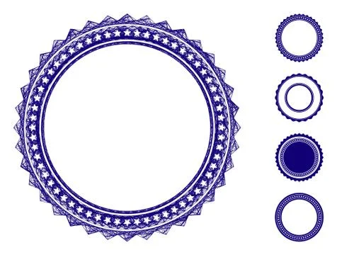 Net Rosette Circular Star Frame Vector Mesh イラスト素材