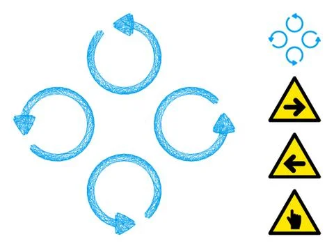 Net Rotation Vector Mesh Illustrazione stock