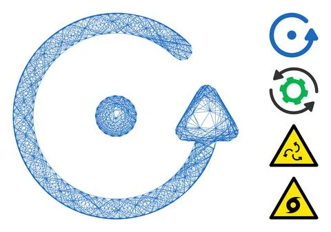 Net Rotation Vector Mesh Illustrazione stock