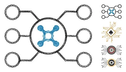 Net Roulette Circuit Vector Mesh Stockillustratie