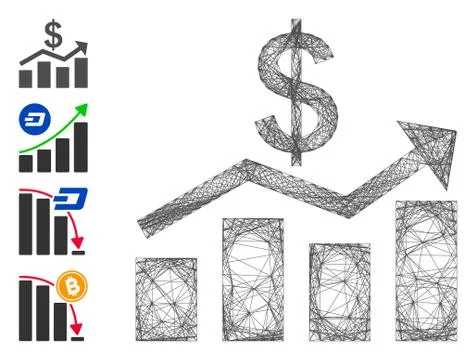 Net Sales Chart Vector Mesh Stockillustratie