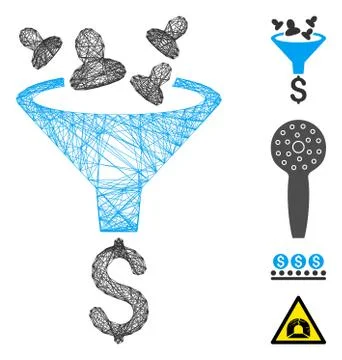 Net Sales Funnel Vector Mesh Stock Illustration