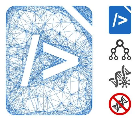 Net Script Code Vector Mesh Stock Illustration