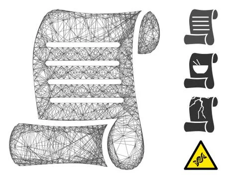 Net Script Roll Vector Mesh Illustrazione stock