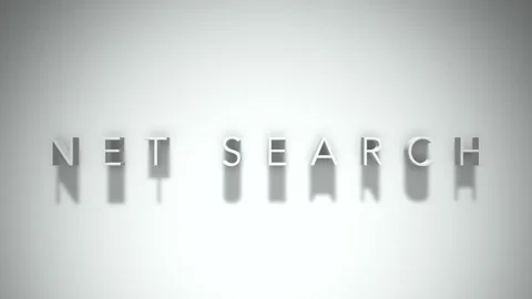 Net search 3D title animation with shadows on a white background Stock Footage 297802318