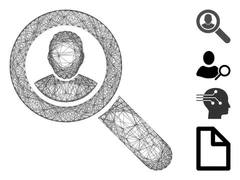 Net Search User Vector Mesh 스톡 일러스트