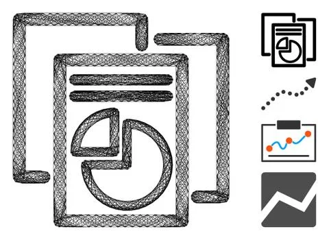 Net Statistics Vector Mesh イラスト素材