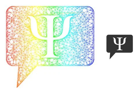 Net Suggestion Cloud Web Mesh Icon with Spectrum Gradient Stock Illustration