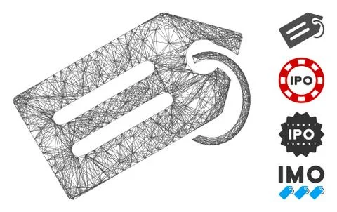 Net Tag Vector Mesh Stockillustratie