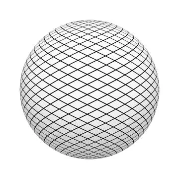 Net texture pattern with black squares on ball or sphere shape isolated on wh 스톡 일러스트