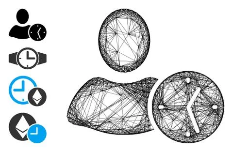 Net Time Vector Mesh Stockillustratie