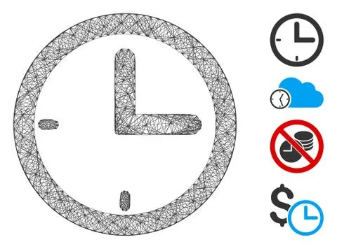 Net Time Vector Mesh 스톡 일러스트